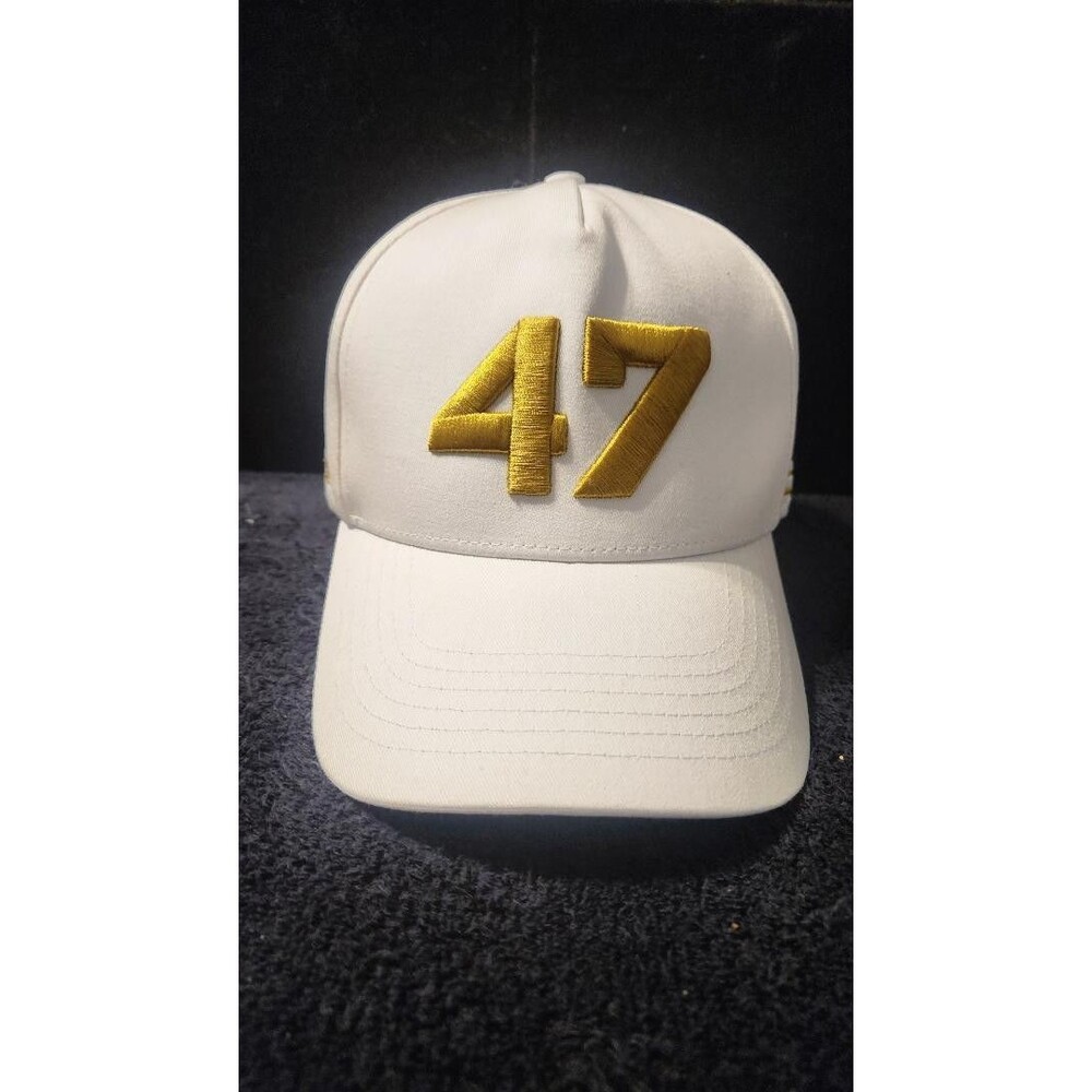 Official Turning Point Charlie Kirk USA 47 Trump Gold SnapBack Hat